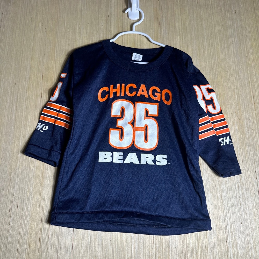 Vintage Chicago Bears Hutch Jersey Shirt Youth Small Navy Blue 90s #35 NFL